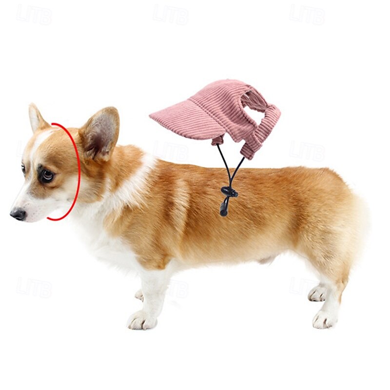 Hundebaseballcaps hund katt sommer strandhatt med ørehull justerbar valpehatt hodeplagg 2025 - $15.49 –P6