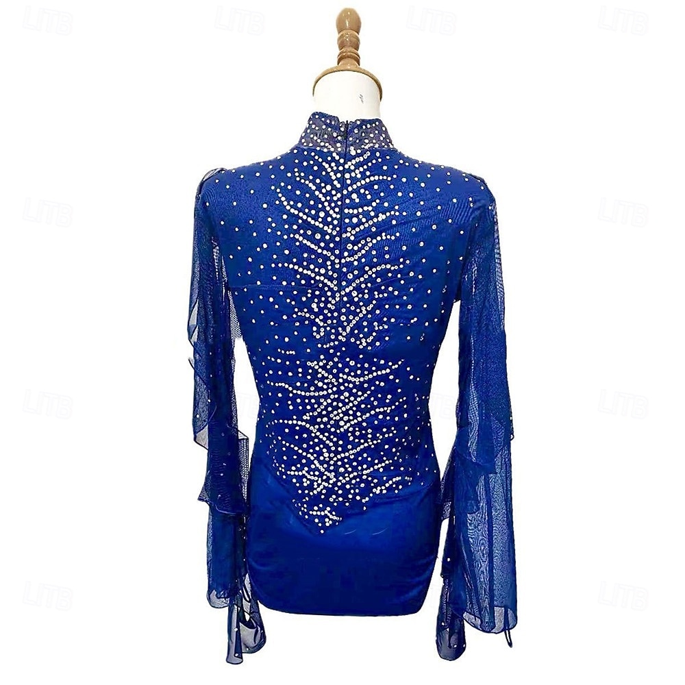 heren jongens kunstschaatskostuums hoge elasticiteit training wedstrijd schaatskleding klassieke kristal / strass lange mouwen ijs schaatsen kunstschaatsen 2025 - NZ $498.59 –P3