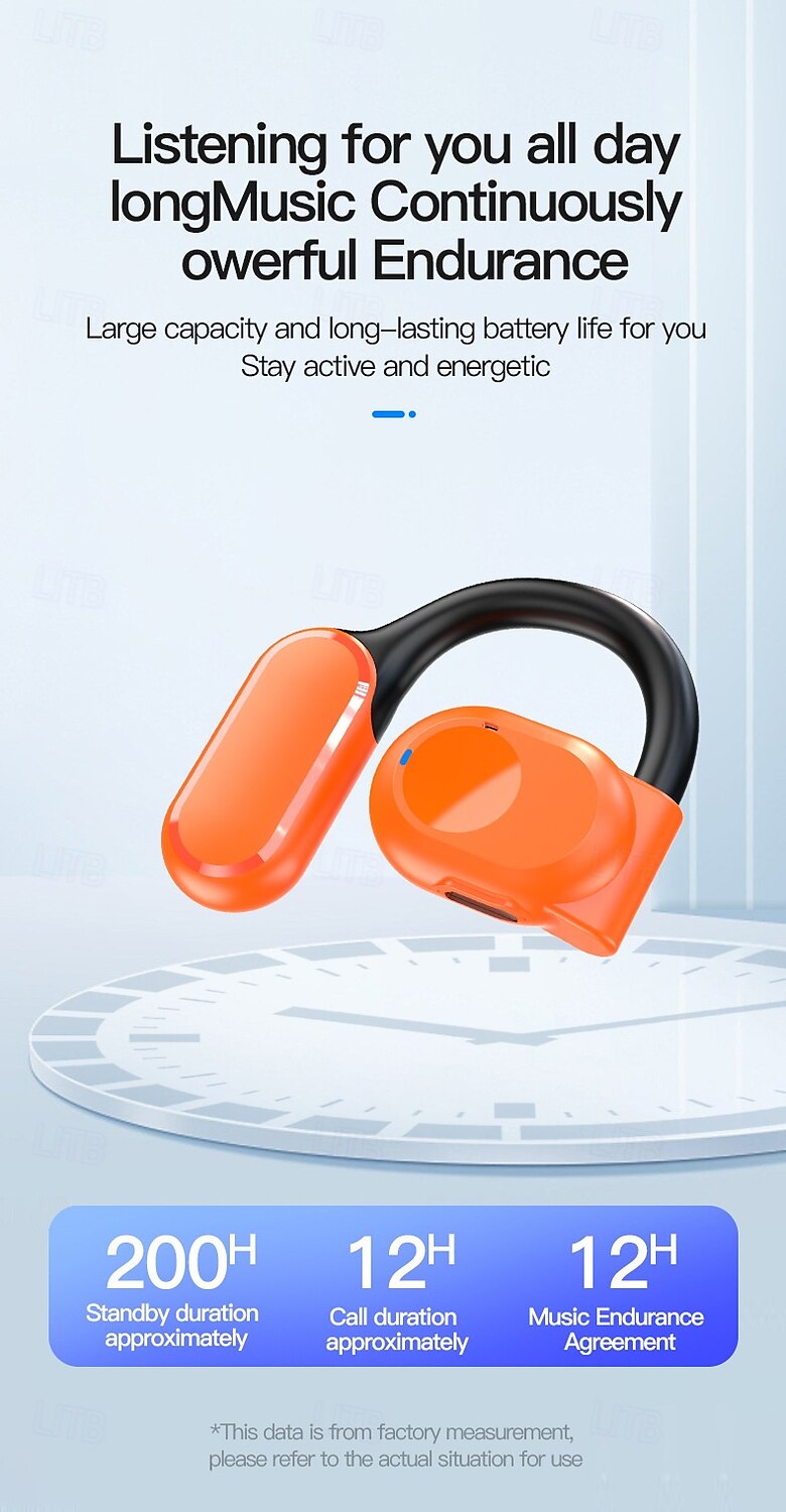 by99 открытые беспроводные наушники bluetooth 5.3 – спортивные наушники с креплением-крючком tws, водонепроницаемость ipx5, шумоподавление, длительный срок службы батареи, совместимы с ios android 2025 - $20.99 –P10