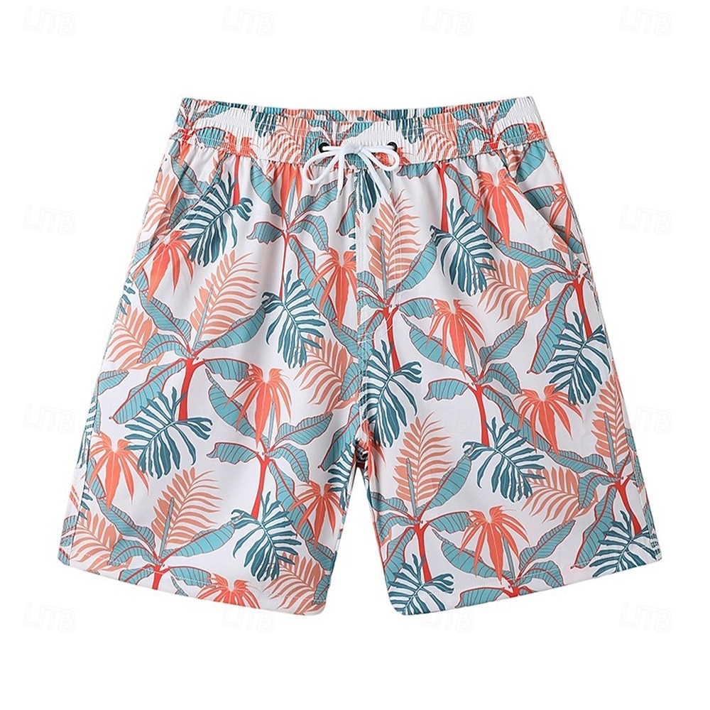 Voor heren Korte broek Strandshorts Trekkoord Grafisch Blad dier Ademend Sneldrogend Knielengte Buiten Vakantie Huis Vakantie Etnische stijl Meerblauw Leger groen Rekbaar 2025 - $16.49 –P8