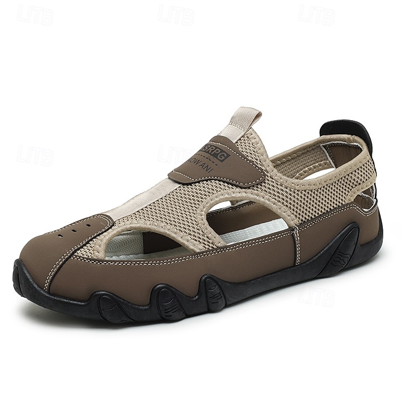 Herrsandaler Bruna Mesh-utomhussandaler med justerbara remmar och vadderad sula för vandring, strand och sommaräventyr 2025 - $32.99 –P3