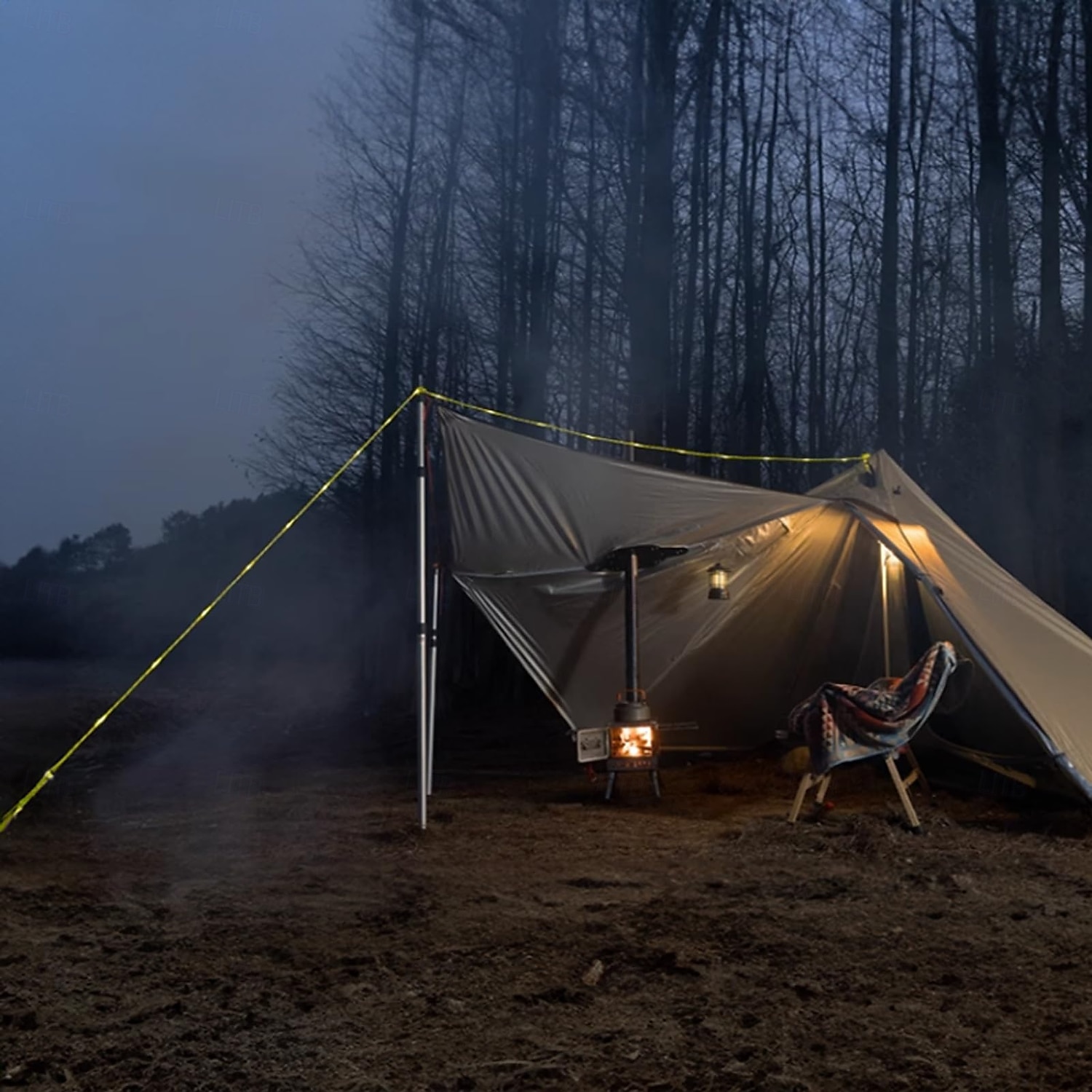 1 corda luminosa da campeggio per esterni, 3 m/5 m/10 m, impermeabile IP66, corda antivento per tenda con 8 modalità di illuminazione, design durevole e vano batteria impermeabile AA. del 2025 a $13.49 –P2