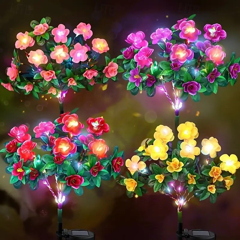 1 lampe solaire à LED de 1 W pour allée &Lanternes solaires décoratives à 2 modes, rouge, jaune, violet, 3 V, éclairage extérieur, cour, jardin, 42 LED, Noël, Thanksgiving de 2025 ? $19.99 –P1