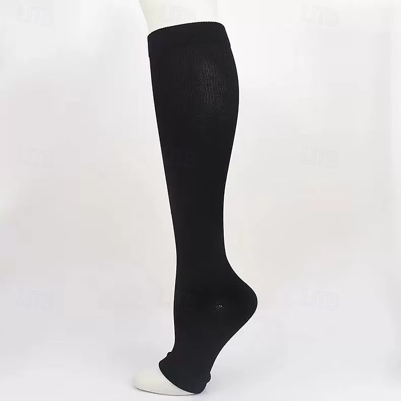 4 أزواج من الجوارب الضاغطة بدون أصابع، جوارب اعتلال الأعصاب 15-20 مم زئبق، جوارب ضغط مفتوحة الأصابع للرجال والنساء، مناسبة للجري والممرضات والسفر وركوب الدراجات والرياضة 2026 - $23.99 –P3