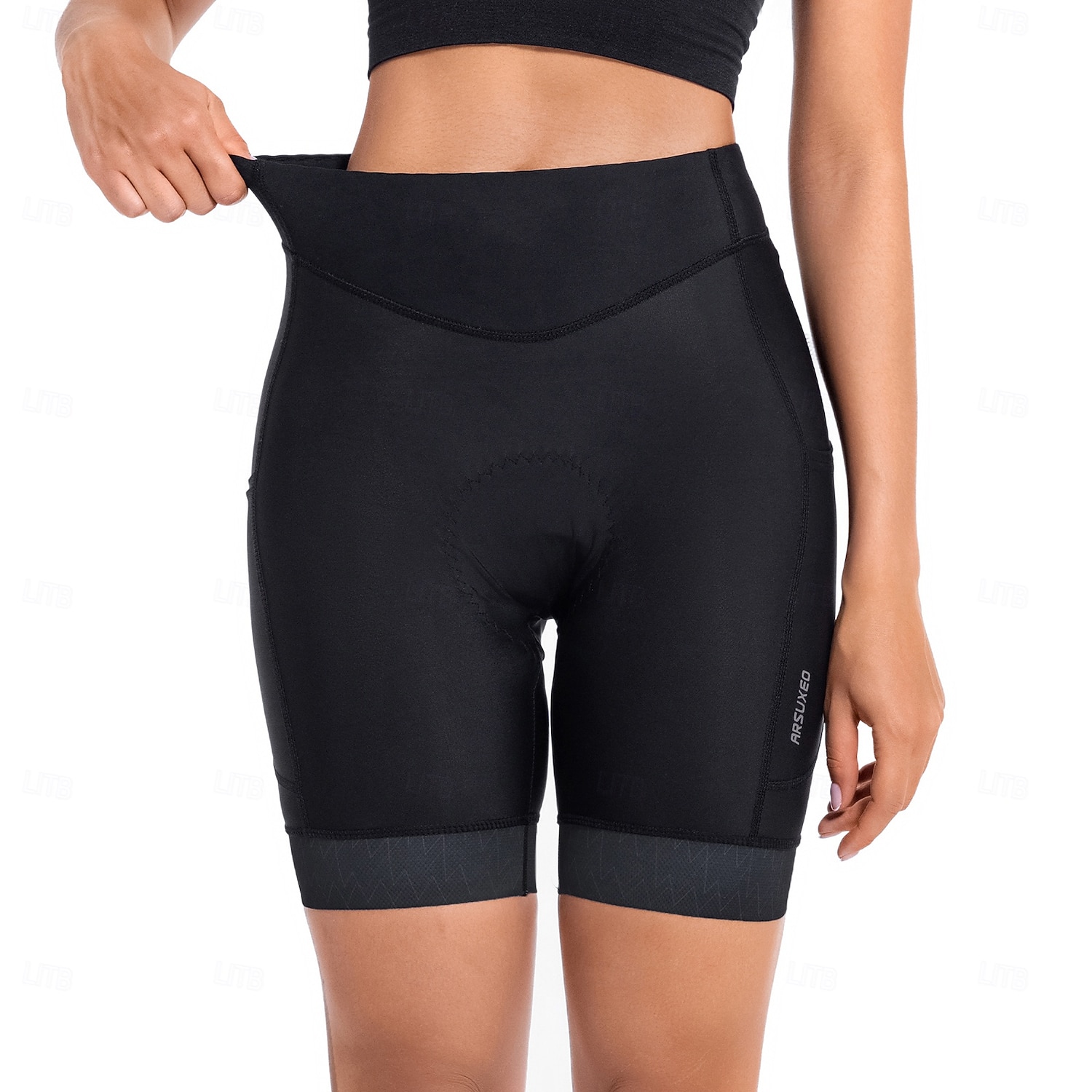 Arsuxeo Dam Ensfärgat Cykelvägshorts Undershorts till cykling Cykelbyxor Cykel Shorts Trikåer Formpassad Bergscykling Vägcykling sporter Svettavvisande Bekväm Skyddande Elastisk Svart Mörkblå Kläder 2025 - $30.99 –P5