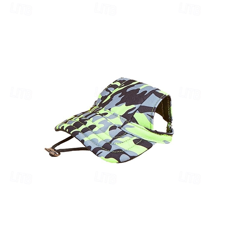 Gorra de béisbol para perro, visera playera de verano para perro y gato con agujeros para las orejas, tocado ajustable para cachorros 2025 - $15.49 –P11