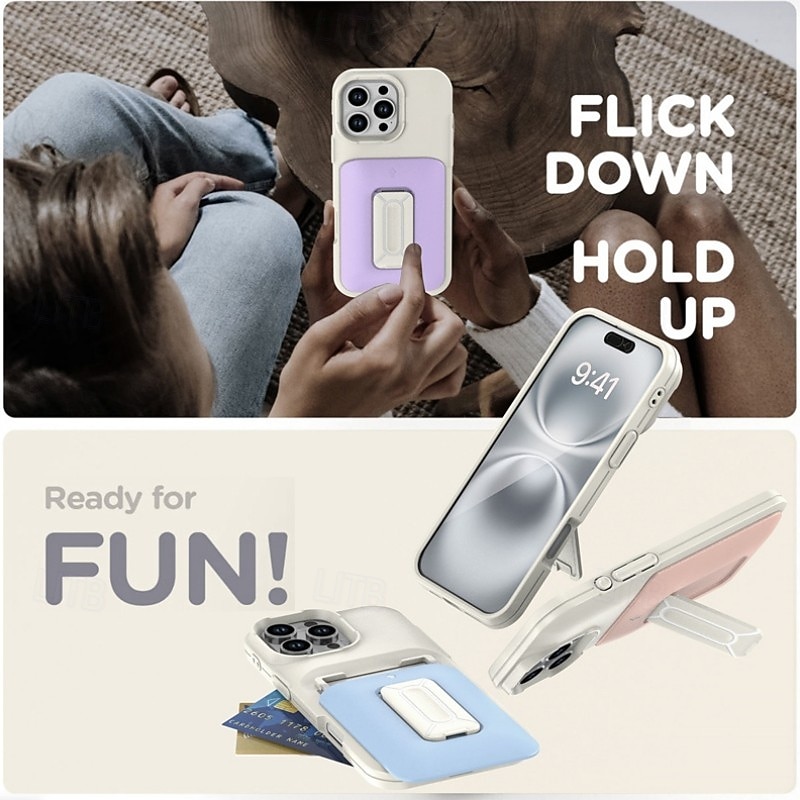 телефон Кейс для Назначение iPhone i16 15 14 Pro Max Plus 16e 13 12 11 Pro Max Кейс на заднюю панель со стендом Защита от удара ПК 2026 - $8.99 –P2