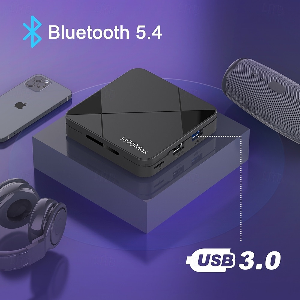 H96max Android TV Box with 4K Ultra HD, WiFi 6, Bluetooth 5.4, USB 3.0 – Smart Media Player for Streaming, Gaming, Screen Cast & Home Theater 2025 - $63.99 –P9