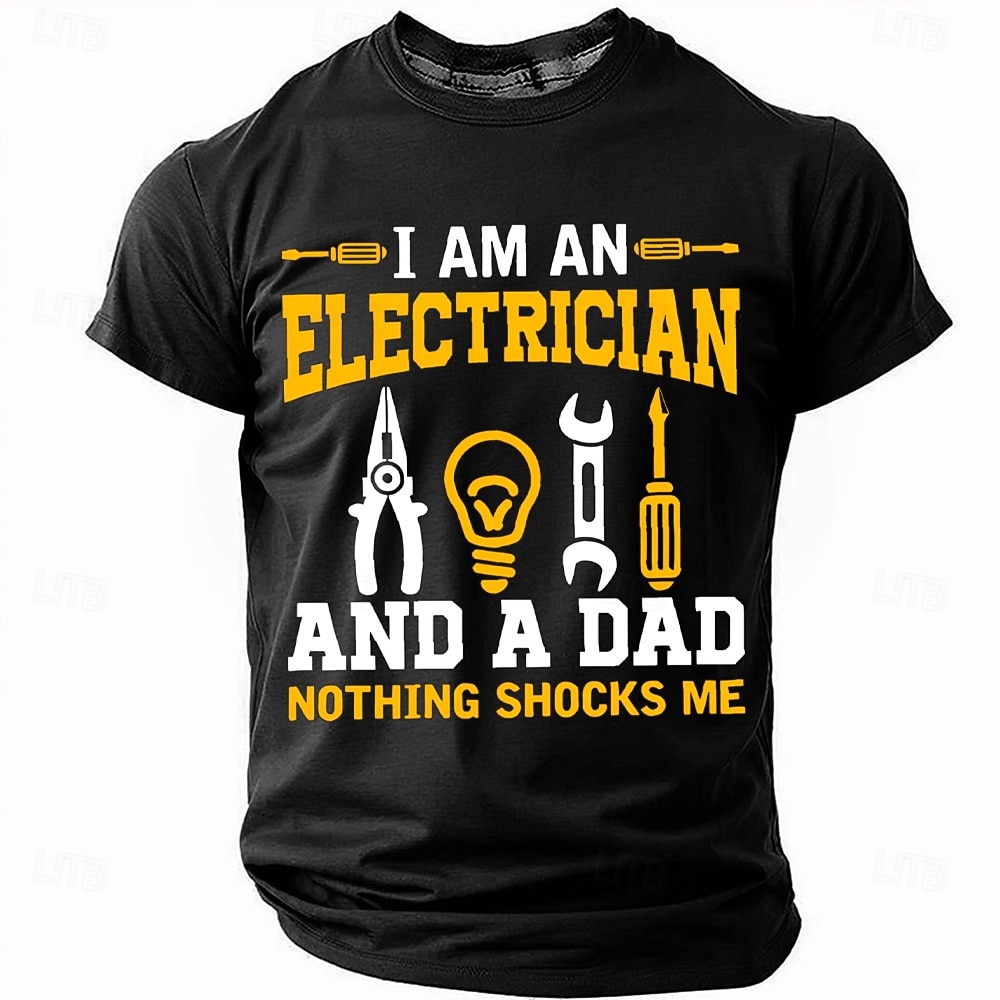 Camiseta de padre electricista para hombre - Divertida 'Nada me sorprende' juego de palabras gráfica de manga corta. 2026 - $19.49 –P4