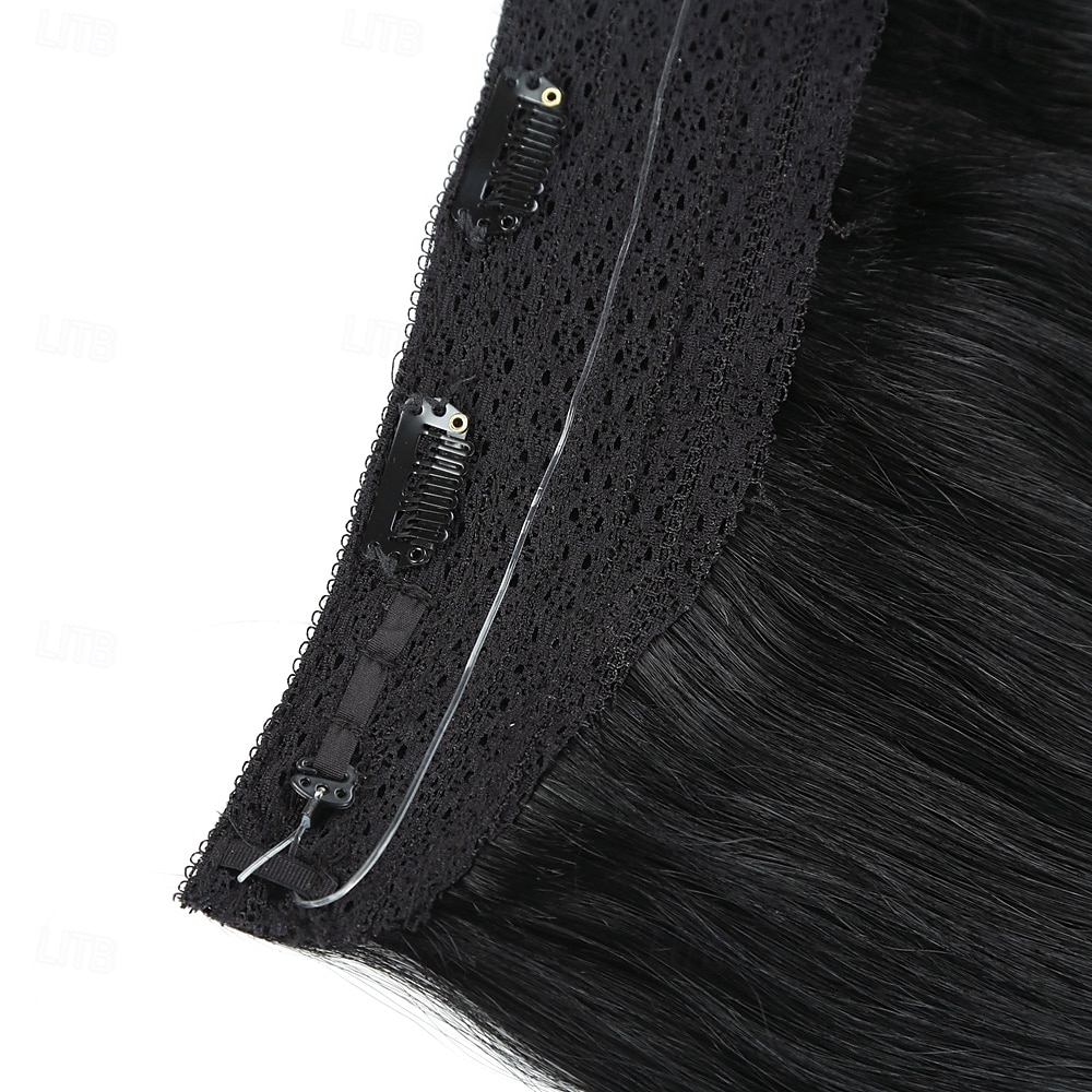 Extensions de cheveux à clips invisibles en cheveux humains, 20 pouces - 50 g, 22 pouces - 80 g, 1#, noir de jais, transparent, ligne de poisson, extensions de cheveux humains pour femmes de 2025 ? $102.99 –P3