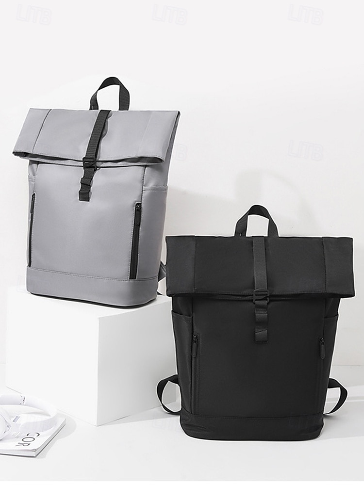 Men's Waterproof Roll-Top Backpack with Multiple Pockets and Large Capacity - Minimalist Style Laptop Bag for Work, Travel or College 2026 - $29.99 –P4
