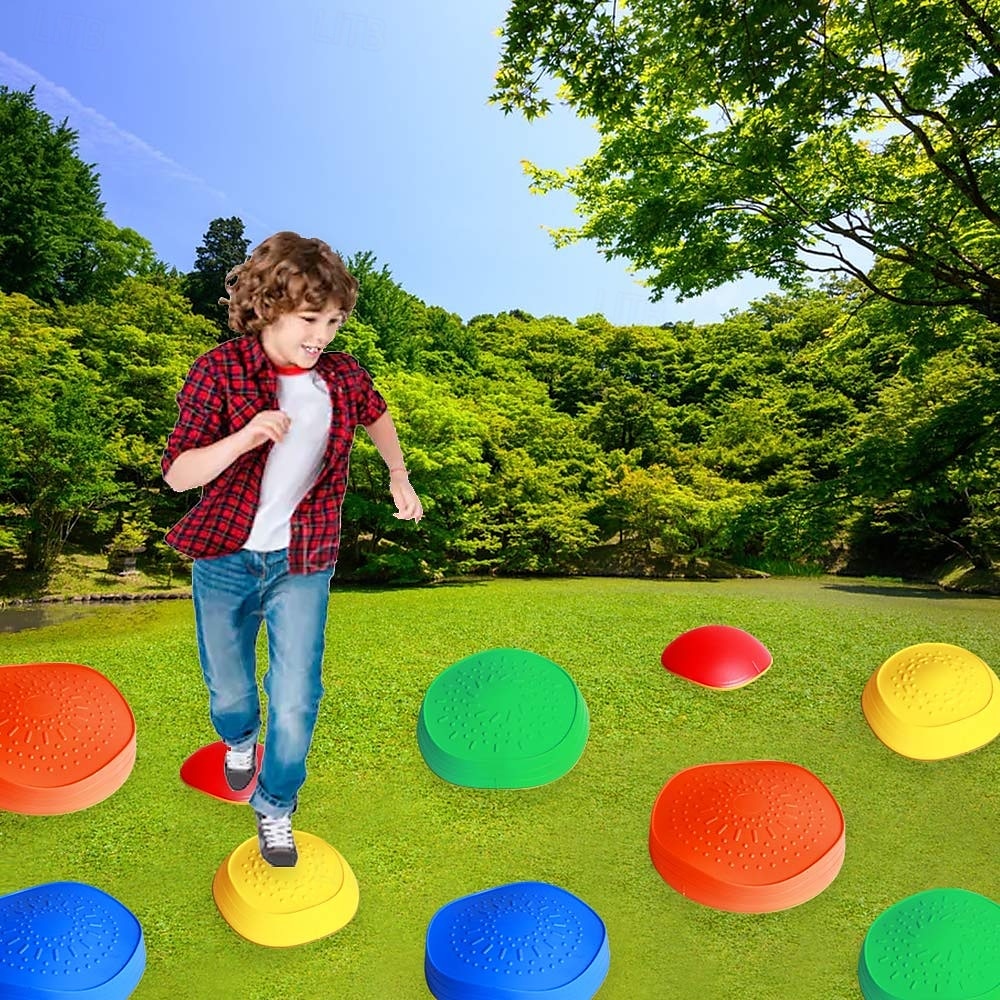 OMNISAFE Kids Balance Stepping Stones - Non-Slip Textured Surface & Rubber Edges  Indoor/Outdoor Obstacle Course Toy for Coordination, Strength & Sensory Training 2025 - $52.99 –P8