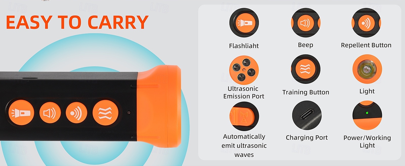 Ultrasonic Dog Bark Control Device SU40 High-Power Dog Repellent with LED light 2025 - $50.99 –P4
