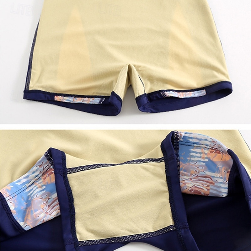 Damen Badeanzug Bademode Bademode Patchwork Badeanzug Schwarz Blau Atmungsaktiv Schnelltrocknend Ärmellos - Schwimmen Surfen Schnorcheln Sommer 2025 - $45.99 –P10