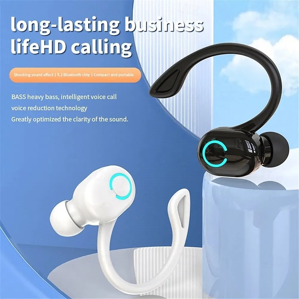 S10 Bluetooth 5.2 Ear Hook Wireless Earbuds – Waterproof Business Headset with Mic for Phone Calls and Sports 2025 - $19.99 –P2