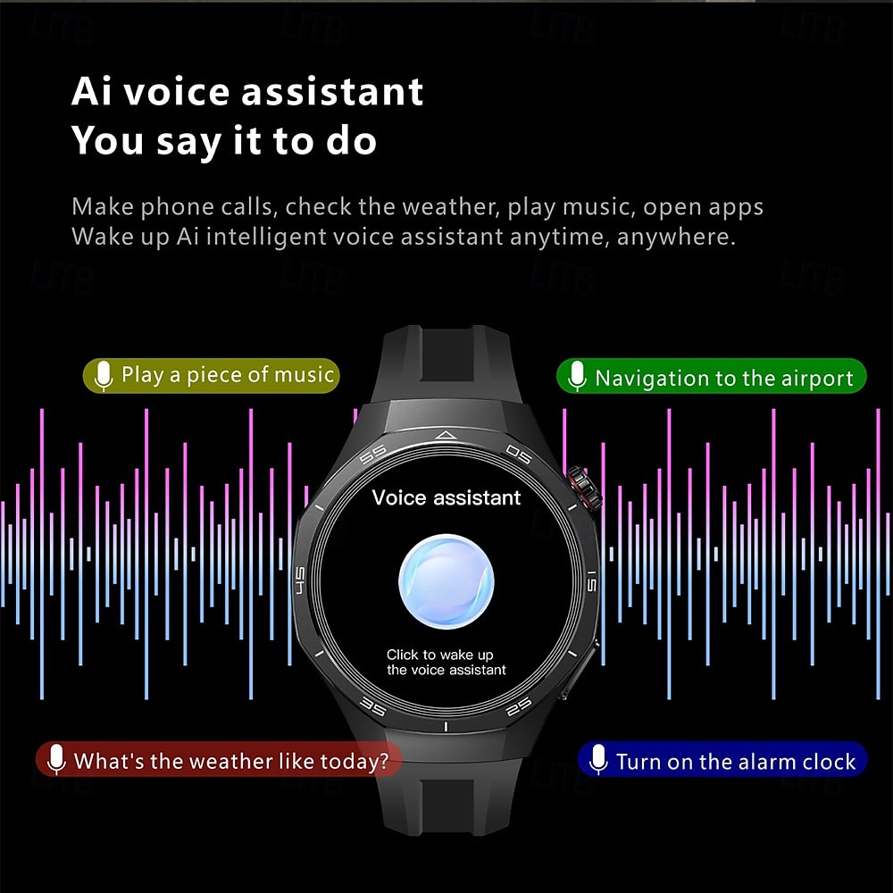 S6Pro Smart Watch 1.62" Bluetooth Fitness Tracker for Men with Compass, Step Counter, Call & Message Reminder, Sleep Monitor, Voice Assistant, IPX Waterproof, Compatible with Android iOS 2025 - $59.99 –P9