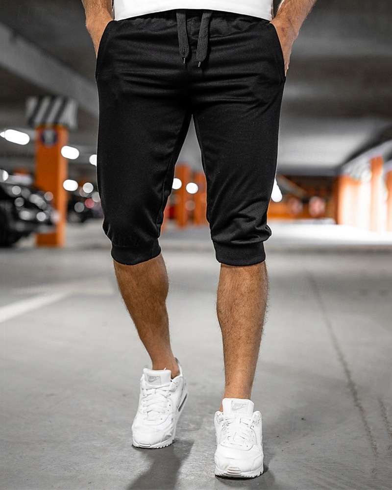 Bărbați Pantaloni scurti de atletism Pantaloni Capri Pantaloni scurți de sudoare Pantaloni scurți de vară Buzunar Cordon Talie elastică Simplu Confort Respirabil Lungime gambă În aer liber Sport 2025 - $18.99 –P5