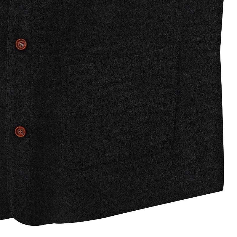 Pánské Kamizelka Vesta Venkovní Obchod Denní Módní Na běžné nošení Jaro Podzim Knoflíky Kapsy Polyester Pohodlné Bez vzoru Jednořadové sako s jedním knoflíkem Do V Běžný Černá Světle šedá Vesta 2025 - $26.99 –P10