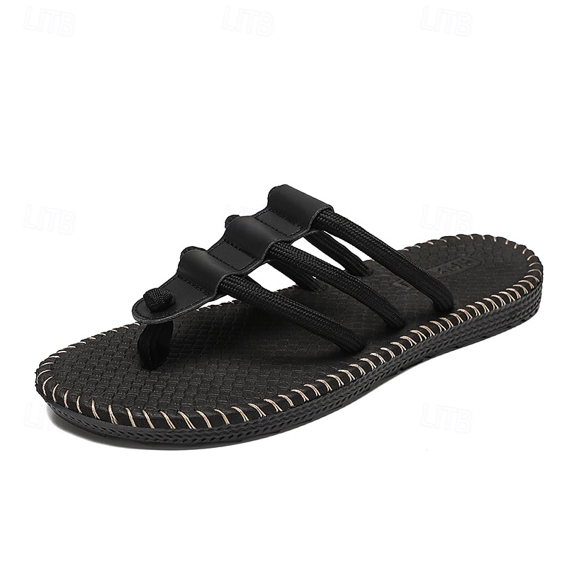 Herrsandaler i väv med justerbara remmar, bekväma och andningsbara, perfekta för sommarutflykter och strandkläder 2026 - $24.99 –P2