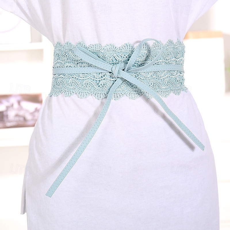 2026年 女性用 ベルト 布 シルバー ブラック ホワイト イエロー ピンク ウエストベルト ストリート 日常 ピュアカラー  コレクション – $17.99 –P5