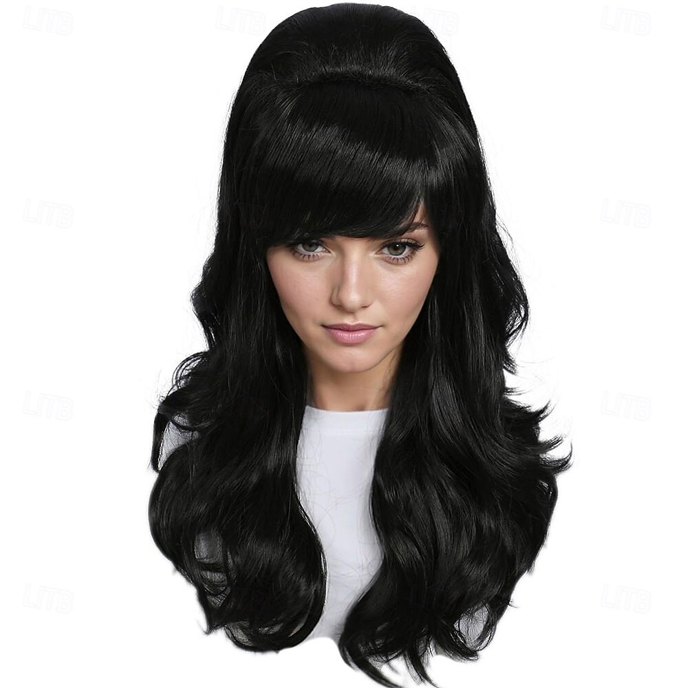 lång vågig röd koppar peruk stort bouffant bikupa peruker för kvinnor passar 50-tal 80-tal kostym halloween peruker 2026 - $27.99 –P7