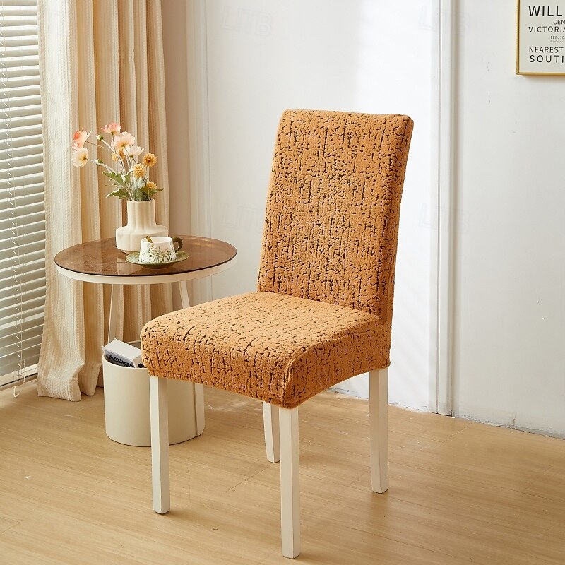 Funda para silla de comedor para el hogar, de tela polar, elástica, para el asiento 2025 - $13.99 –P2