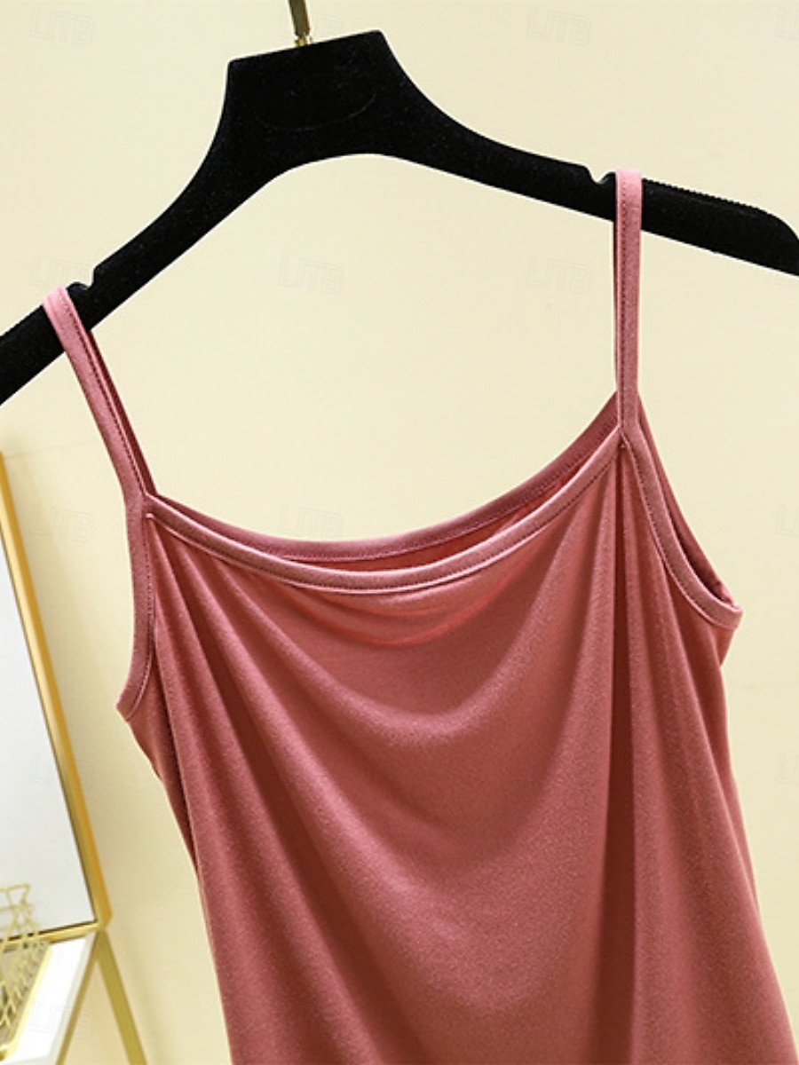 Pentru femei Camisole Tank Top Culoare solidă Zilnic Fără manșon Stil Nautic Topuri obișnuite Zilnic Fără Spate Albastru Deschis Gri Fier Albastru denim Verde matcha Negru Vară 2025 - $13.99 –P2