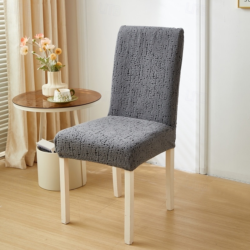 Funda para silla de comedor para el hogar, de tela polar, elástica, para el asiento 2025 - $13.99 –P15