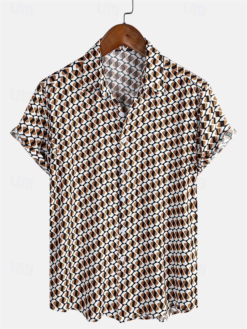 Retro Vintage 1970s Shirt Disco Geometic Psychedelic Men's Halloween Carnival Music Festival Pride Parade Pride Month Adults' Shirt 2025 - $25.99 –P4