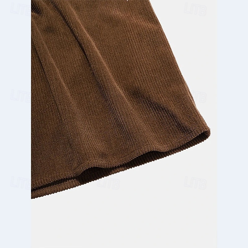 Homens Camiseta de Veludo Camisa de golfe Casual Trabalho Lapela Manga Curta Básico Moderno Tecido Botões Verão Normal Preto Amarelo Marron Camiseta de Veludo de 2026 por $25.99 –P5