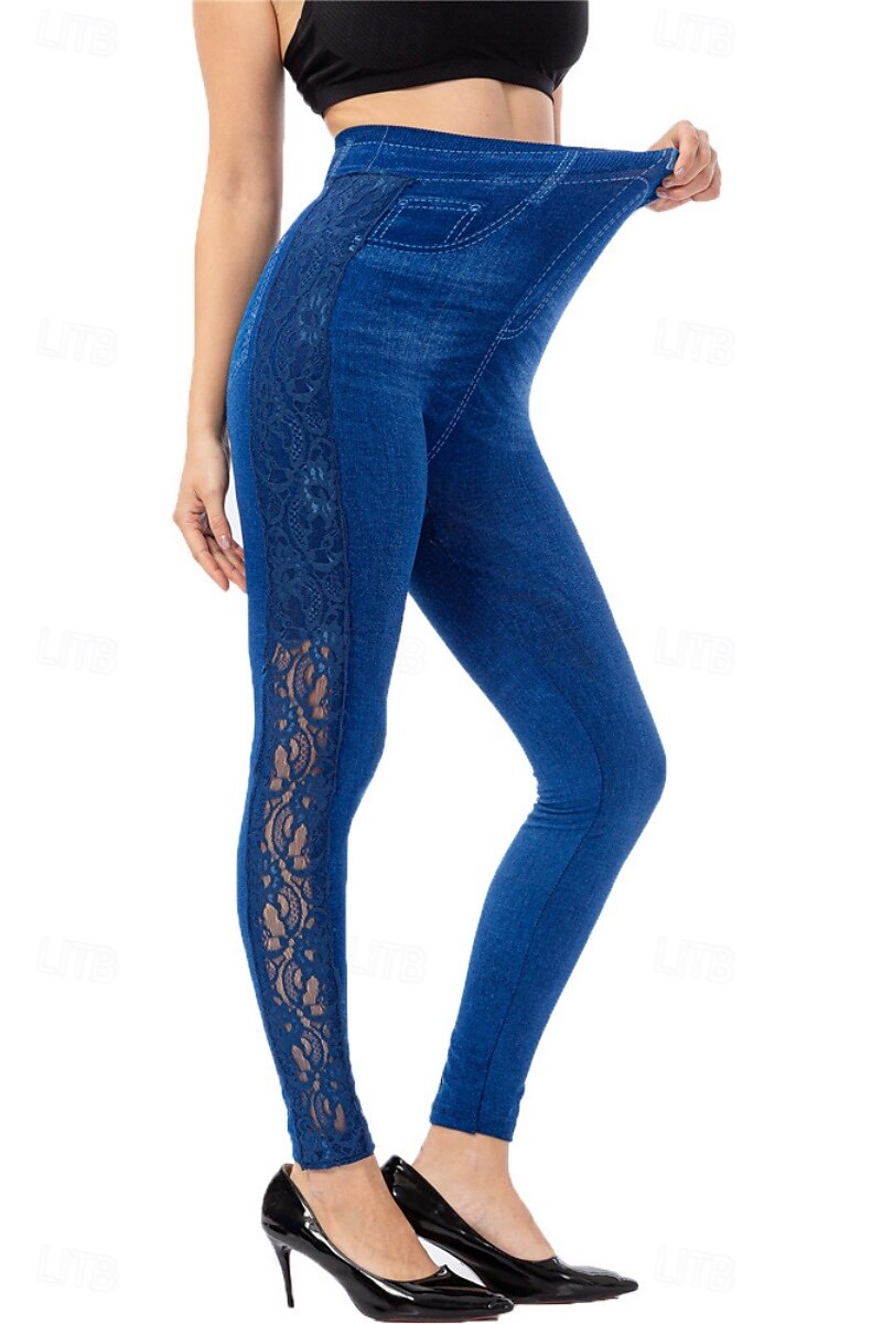 Women's Leggings Trousers 3D Print Chinos Vacation Vintage Streetwear Full Length High Waist Plain Printing Comfy Soft Comfortable Stretchy Outdoor Street Daily Blue Summer Skinny 2025 - $13.99 –P6