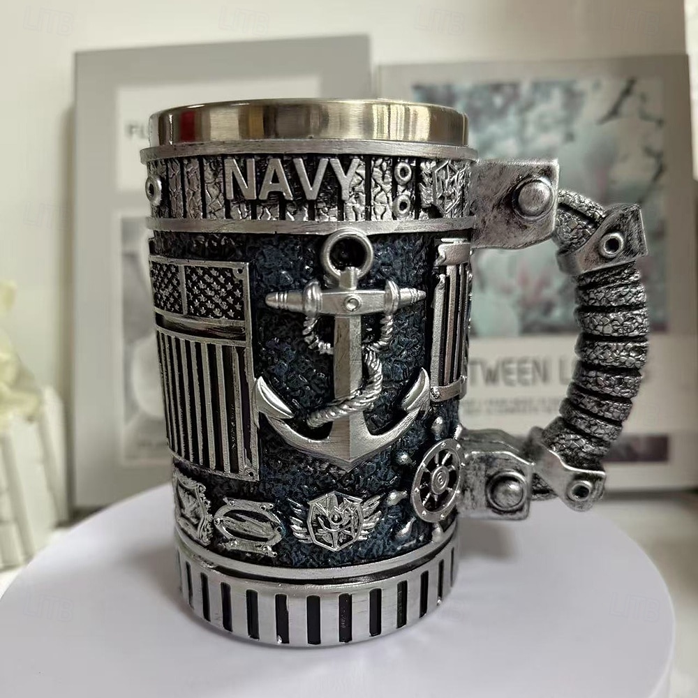 Taza conmemorativa militar del 250.º aniversario, regalo patriótico del 4 de julio, Día de la Independencia y Día de los Veteranos para hombres, taza coleccionable del Cuerpo de Marines de EE. UU., vajilla creativa de resina y acero inoxidable. 2025 - $23.99 –P6