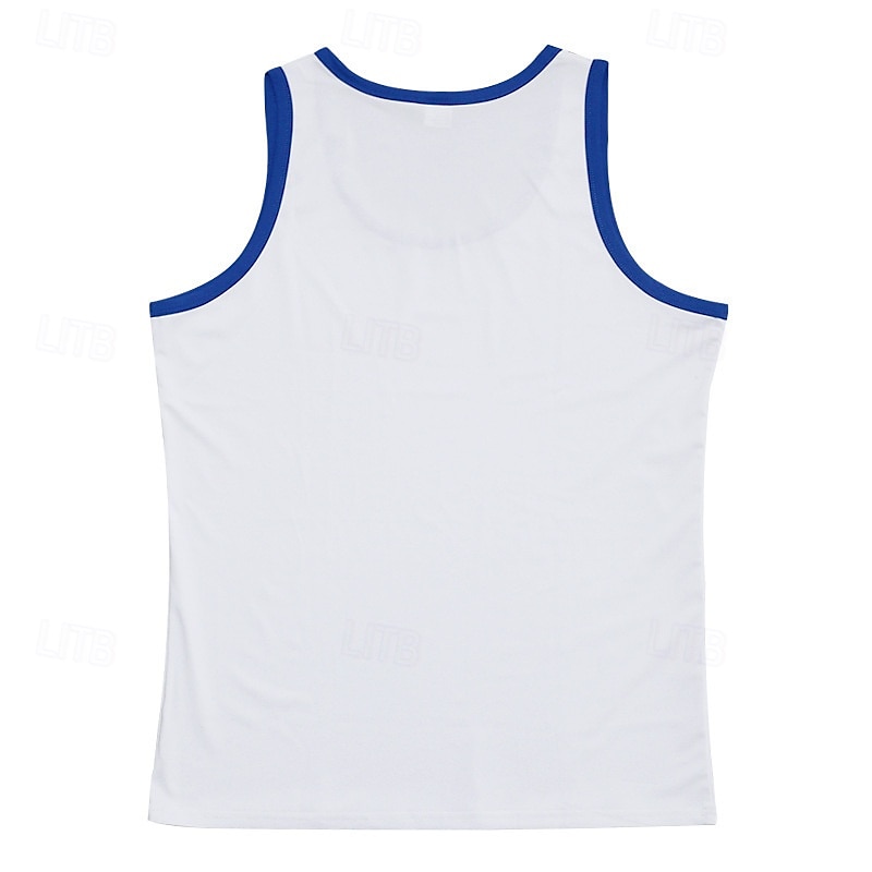 Herr Linne Undertröjor Ärmlös tröja Ärmlös Rund hals Sommar Bokstav Mode Designer Grundläggande Lappverk Semester Gata Utekväll Svart Vit Rubinrött Topp t-shirt för män 2025 - $16.99 –P3