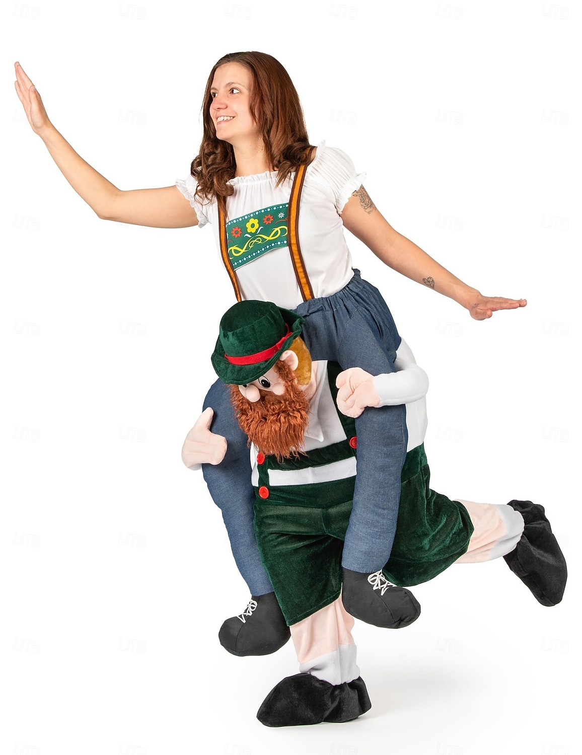 Ride-On Oktoberfest Costume Funny German Beer Man Piggyback Outfit for Adult Halloween Party Bavarian Festival Fancy Dress 2026 - $83.99 –P7
