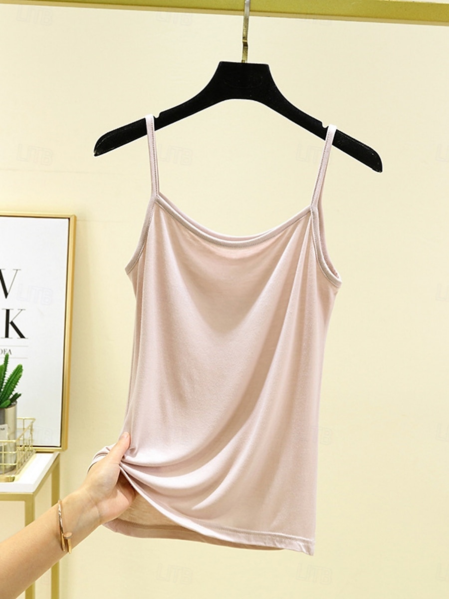 Pentru femei Camisole Tank Top Culoare solidă Zilnic Fără manșon Stil Nautic Topuri obișnuite Zilnic Fără Spate Albastru Deschis Gri Fier Albastru denim Verde matcha Negru Vară 2025 - $13.99 –P7