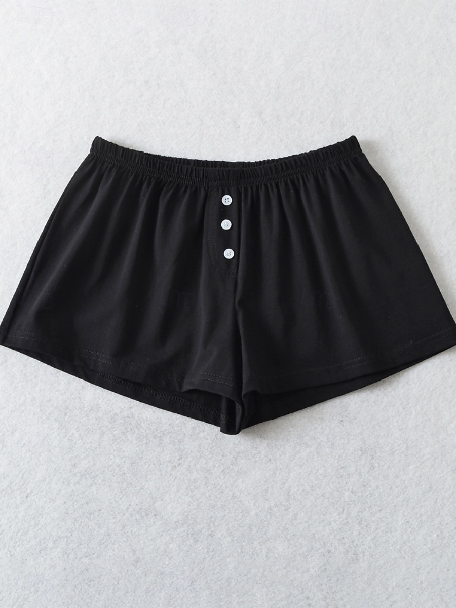 Dámské šortky Jednobarevné Chinos Módní Casual Athleisure Krátké Střední pas Hladké Elastický pás Pohodlné Měkké Komfortní Elastické Venku Ulice Světle šedá Černá Bílá Modrá Léto Volný střih 2025 - $15.99 –P3