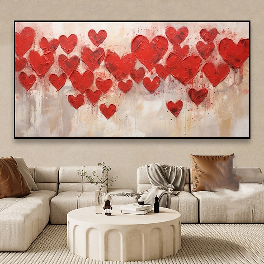 Picturi în ulei pe pânză, realizate manual cu textură abstractă, cu diagramă cardiacă, realizate manual de Mintura, decorațiuni de perete, imagine modernă pentru decorul casei, fără ramă, neîntinsă 2025 - $83.99 –P4
