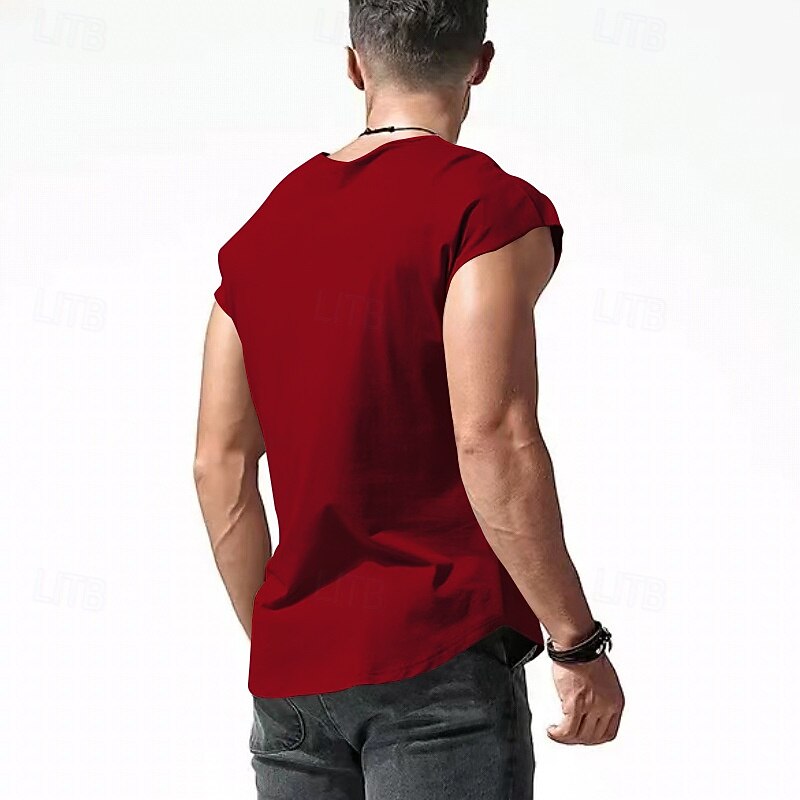 Per uomo Canotta Maglietta smanicata Canottiera Maglietta senza maniche Senza Maniche Girocollo Estate Lettera Moda Designer Essenziale Stampato Vacanza Streetwear Uscire Nero Bianco Rosso Maglietta del 2025 a $16.49 –P6
