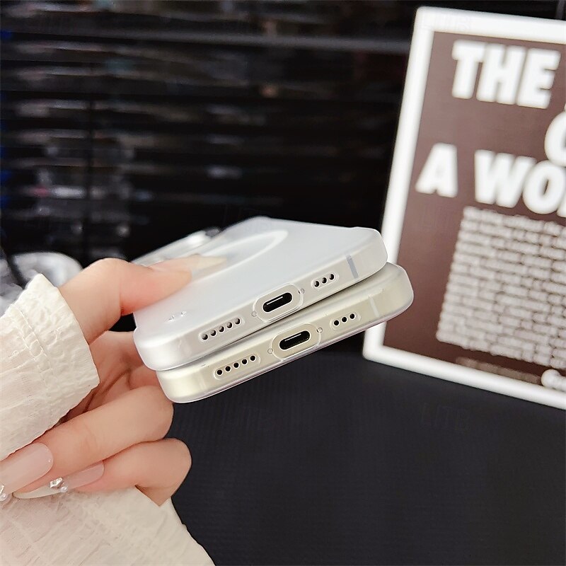 2025年 iPhone 16 Pro Max/15 Pro Max用マグネット式スマホケース - 半透明の背面カバー、MagSafe対応、ワイヤレス充電、耐衝撃PC、磁気吸着  コレクション – $20.99 –P6