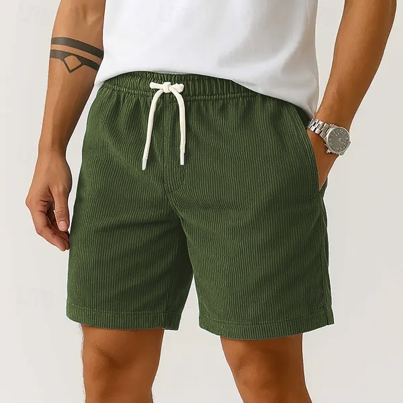 Per uomo Shorts Pantaloncini Estivi Pantaloncini casual Pantaloncini di velluto a coste Tasca Coulisse Elastico in vita Semplice Comodità Traspirante Corto All'aperto Vacanza Canotta sportiva Casual del 2025 a $15.49 –P5