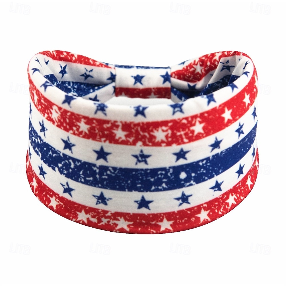 Stirnbänder mit amerikanischer Flagge für Frauen, patriotisches gedrehtes Haarband in Rot, Weiß und Blau, dehnbares, sportliches Haar-Accessoire für den Unabhängigkeitstag der USA, den Gedenktag 2026 - $5.49 –P8