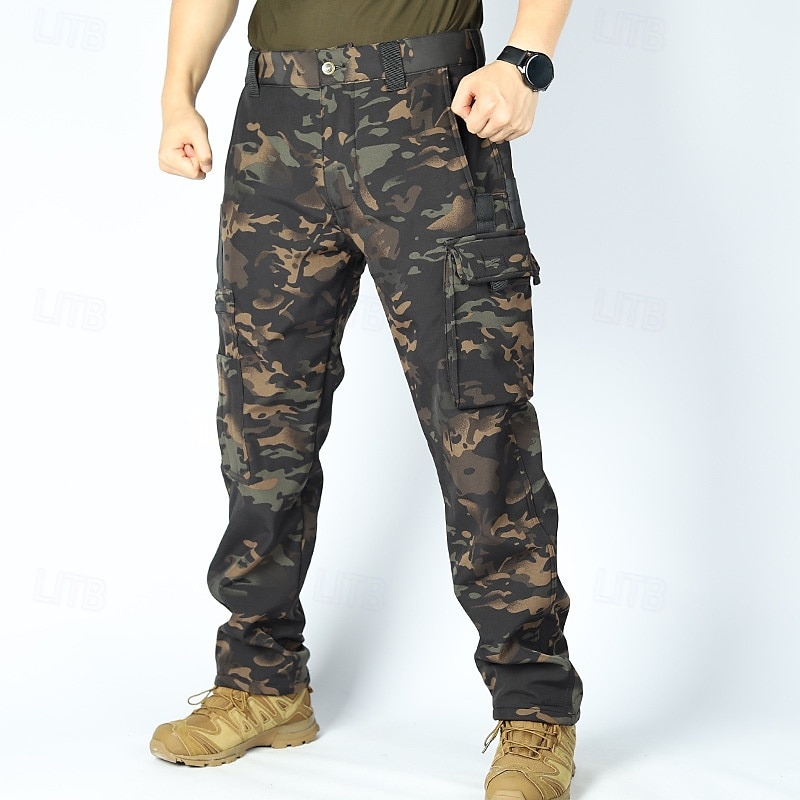 Men's Cargo Pants Tactical Pants Trousers Buttons Multi Pocket Plain Wearable Outdoor Daily Camping & Hiking Fashion Classic Black Camouflage 2025 - $31.99 –P6