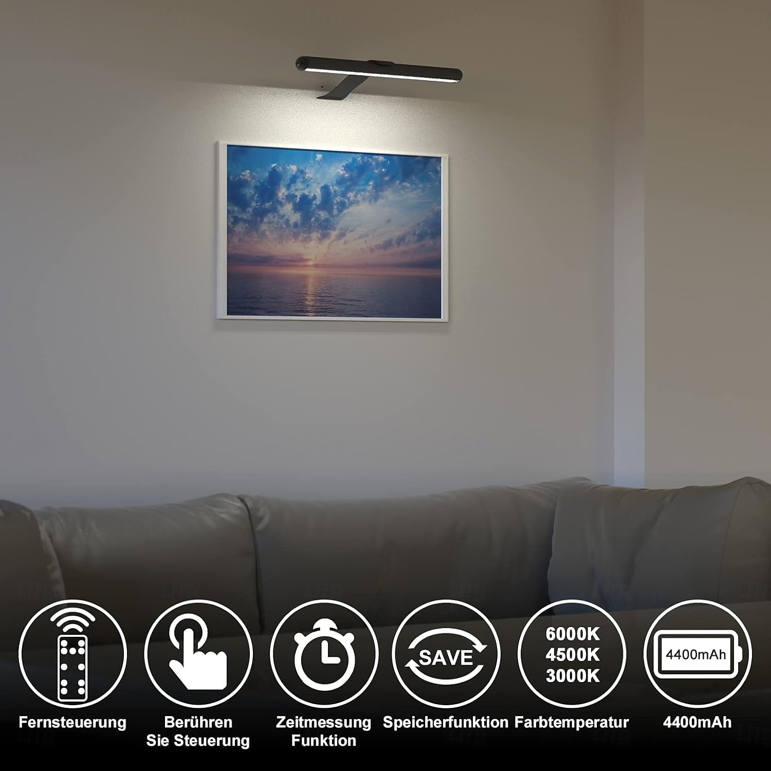 2025年 絵画用 LED ピクチャーライト（プラグイン式）、充電式で調節可能なアートライト、アートワークの展示用ギャラリーウォールライト  コレクション – $29.99 –P12