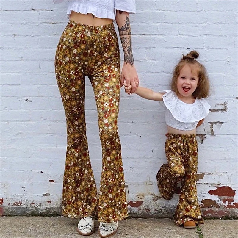 Retro Vintage Boho 1970s Bell Bottoms Pants Flare Leggings Flared