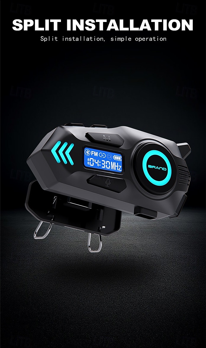 K09 Helmet Bluetooth Earphones with Real-Time Intercom, FM Radio, Noise Reduction, IPX8 Waterproof, Long Battery for Motorcycle Riding 2025 - $41.99 –P9