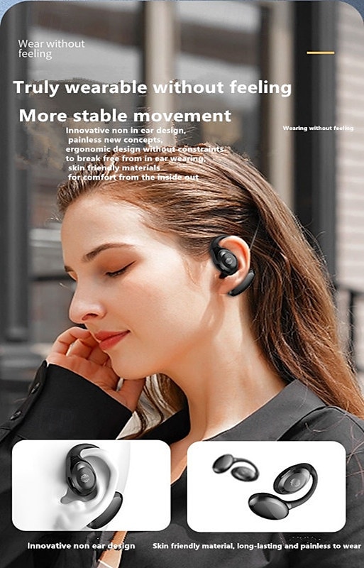 GD06 Open-Ear Wireless Earbuds Bluetooth 5.3 – TWS Clip-On Sport Headphones with Mic, Low Latency Gaming, HD Call, IPX5 Waterproof 2025 - $19.99 –P11