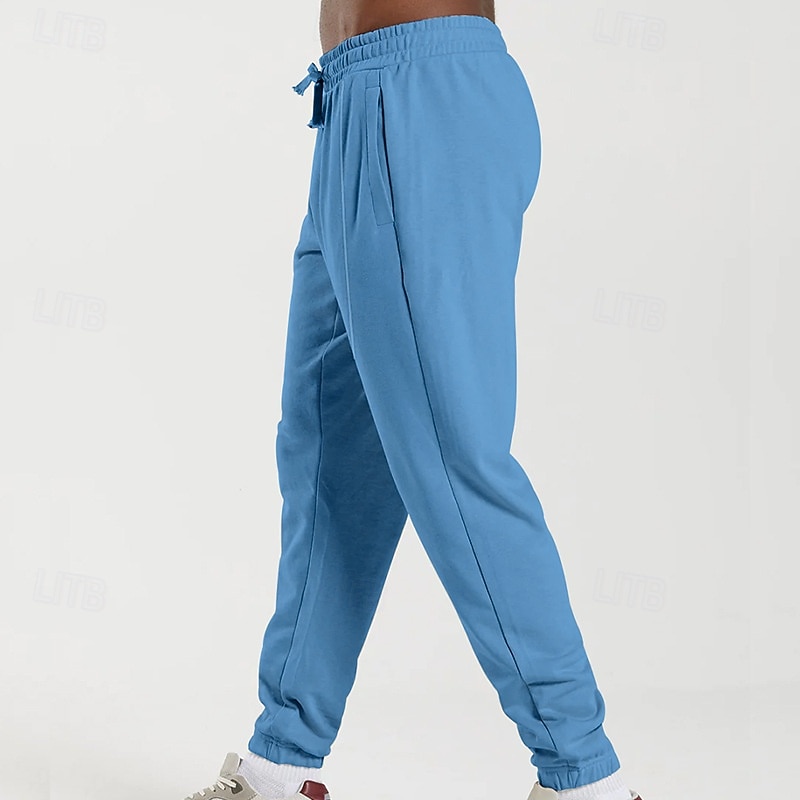 Herren Jogginghose Hose Kordelzug Tasche Elastischer Bund Einfach Komfort Atmungsaktiv Täglich Outdoor Ferien Urlaub Mode Blau Schwarz Mikroelastisch 2026 - $22.99 –P20