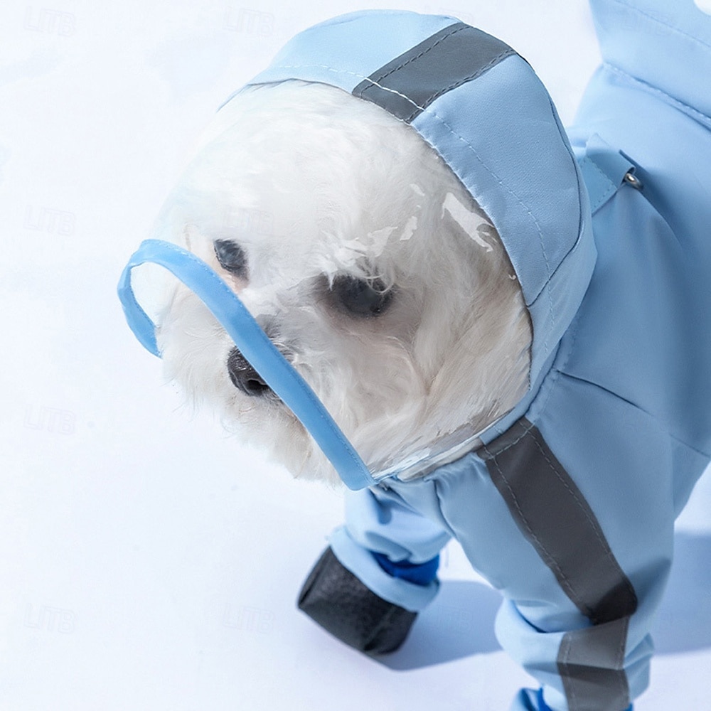2025年 小型犬用レインコート &レインシューズセット、Dリング付き反射犬用ジャケット、子犬用レインコートとレインブーツセット(小型犬用) コレクション – $18.49 –P13