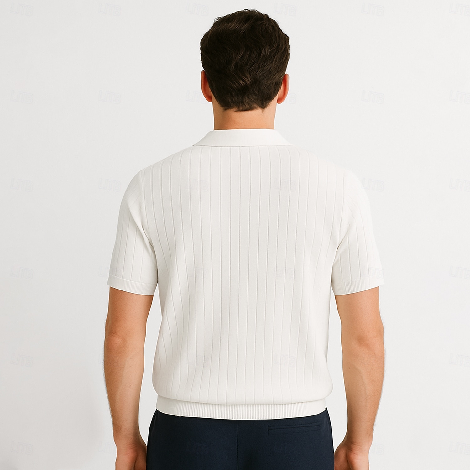 Per uomo Polo Maglione polo lavorato a maglia Affari Casuale Scollo a V Manica Corta Formale Tinta unica Novità Estate Tutte le stagioni Blu chiaro Cachi chiaro Nero Bianco Verde militare Caffè Polo del 2025 a $27.99 –P7
