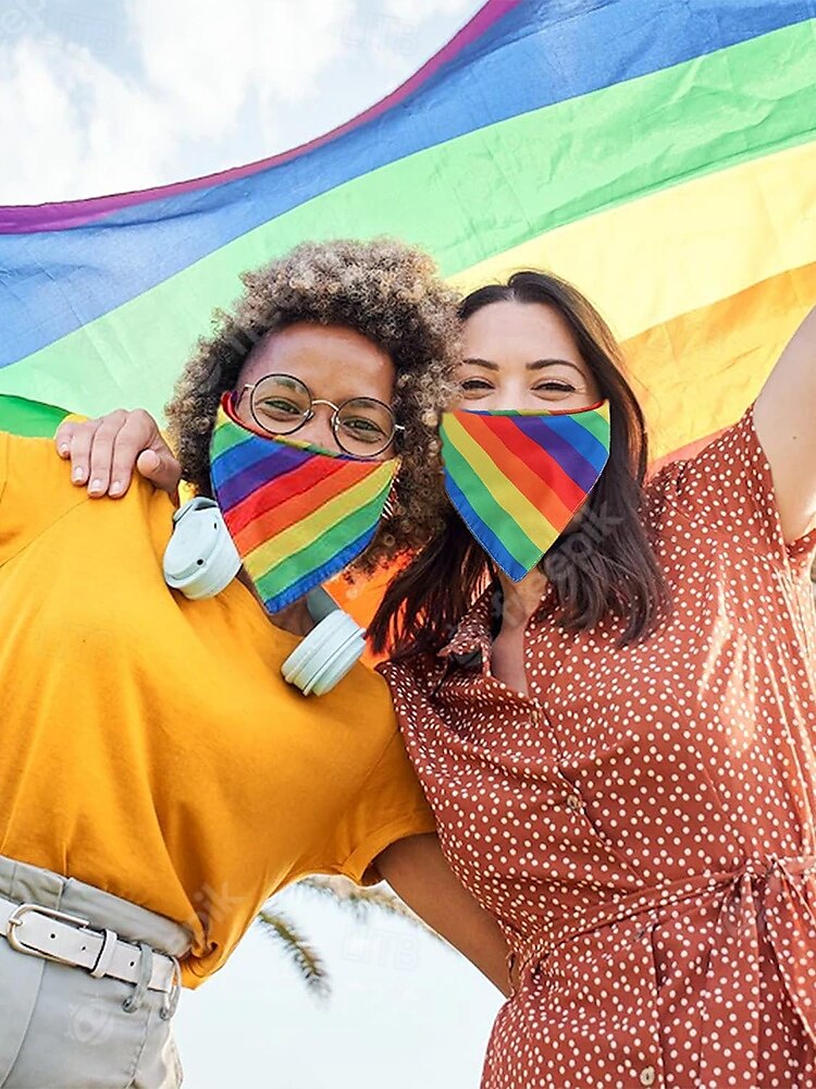 Unisex Paisley Rainbow Pride Scarf - A colorful LGBTQ+ accessory for festivals, Parades and everyday wear 2025 - $9.99 –P5